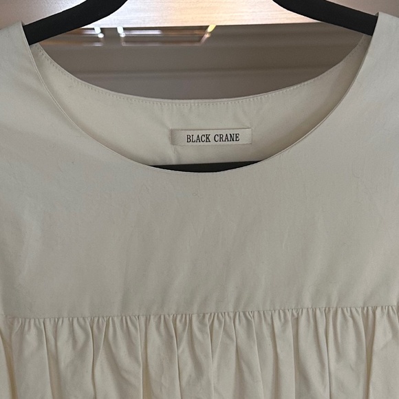 BLACK CRANE Ivory Curtain Cotton Dress - Size L - Picture 7 of 16